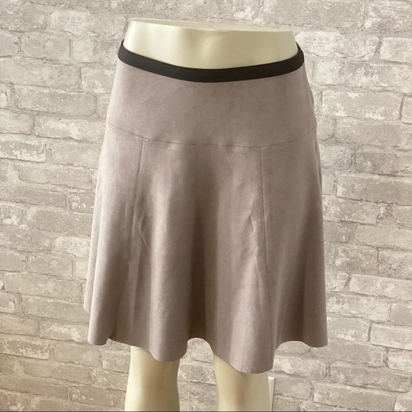 NWOT Suede Gray Circle Skater Skirt - Picture 5 of 6